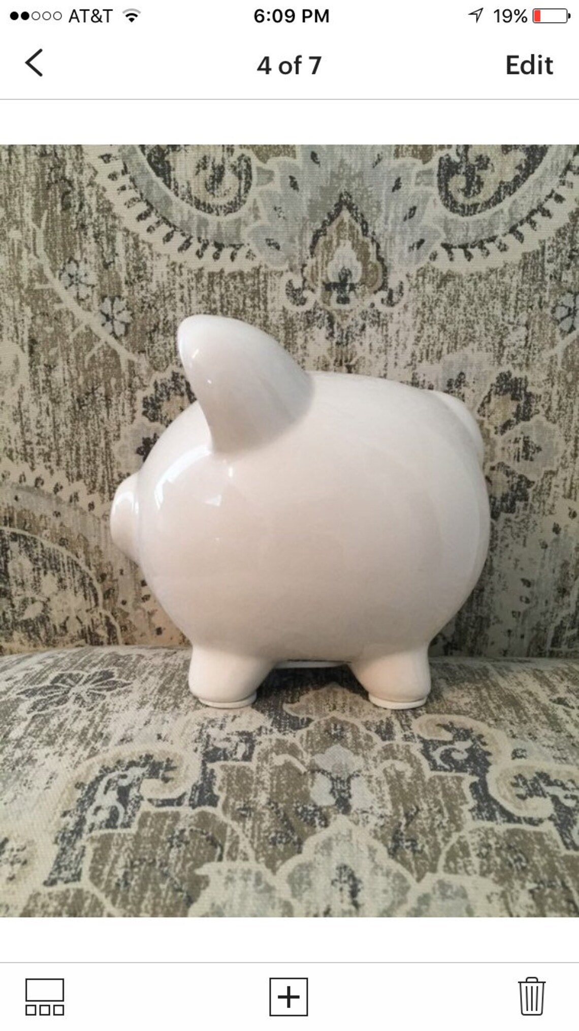 Small ceramic piggy bank Etsy