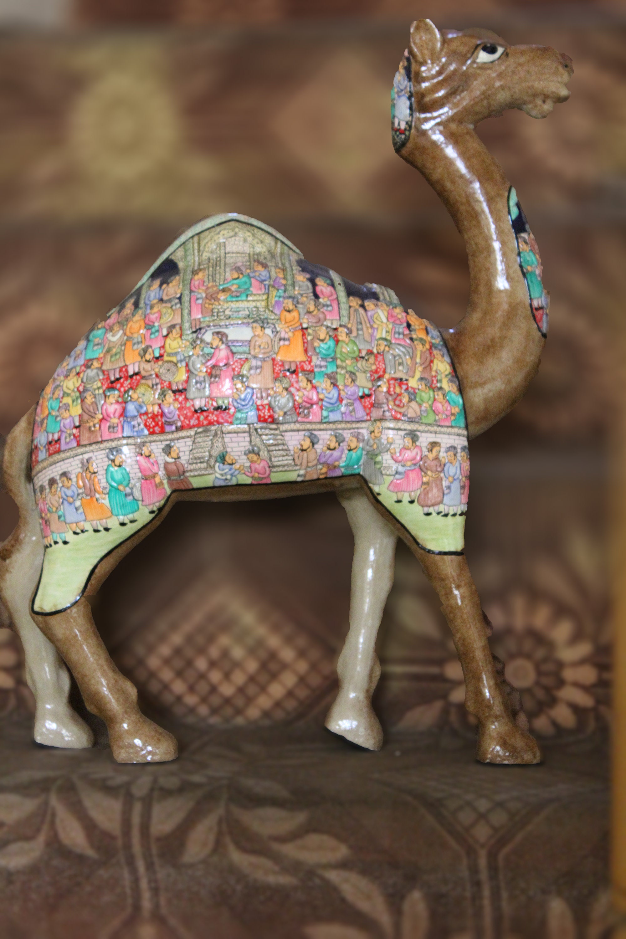 Camel statue/ handmade camel sculpture / Carved handpainted Etsy