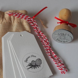 Kit tampon bois Noël et étiquettes