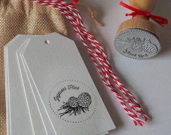 Christmas wooden stamp and labels kit