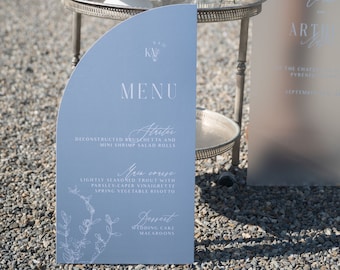 Menu wedding panel