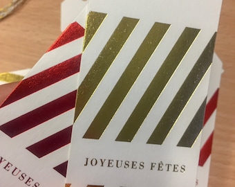 Kit labels Christmas in gold plating