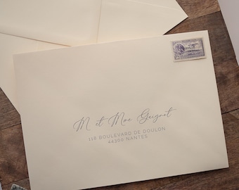 Custom printed C5 envelopes – save time with printed addresses for weddings or births, elegant and high-end finish