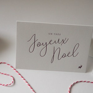 Carte de Noël Letterpress