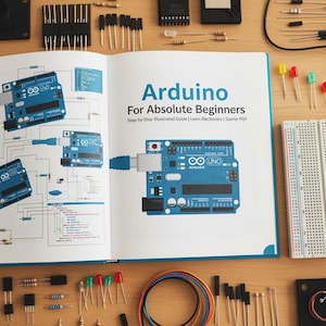 Arduino For Absolute Beginners | Step-by-Step Illustrated Guide | Learn Electronics | Starter PDF | DIY Electronics Book
