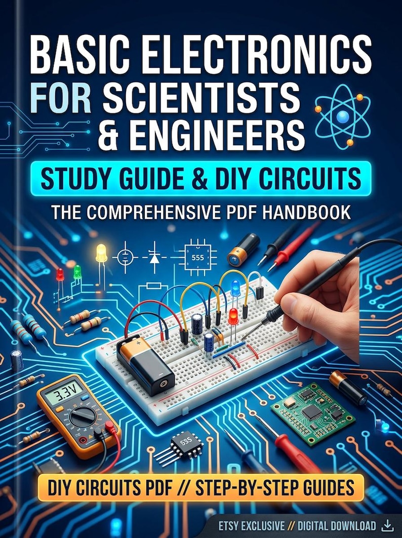 科学者とエンジニアのための基礎電子工学 // DIY回路 PDF // 学習ガイド（PDF即時ダウンロード） 画像 1