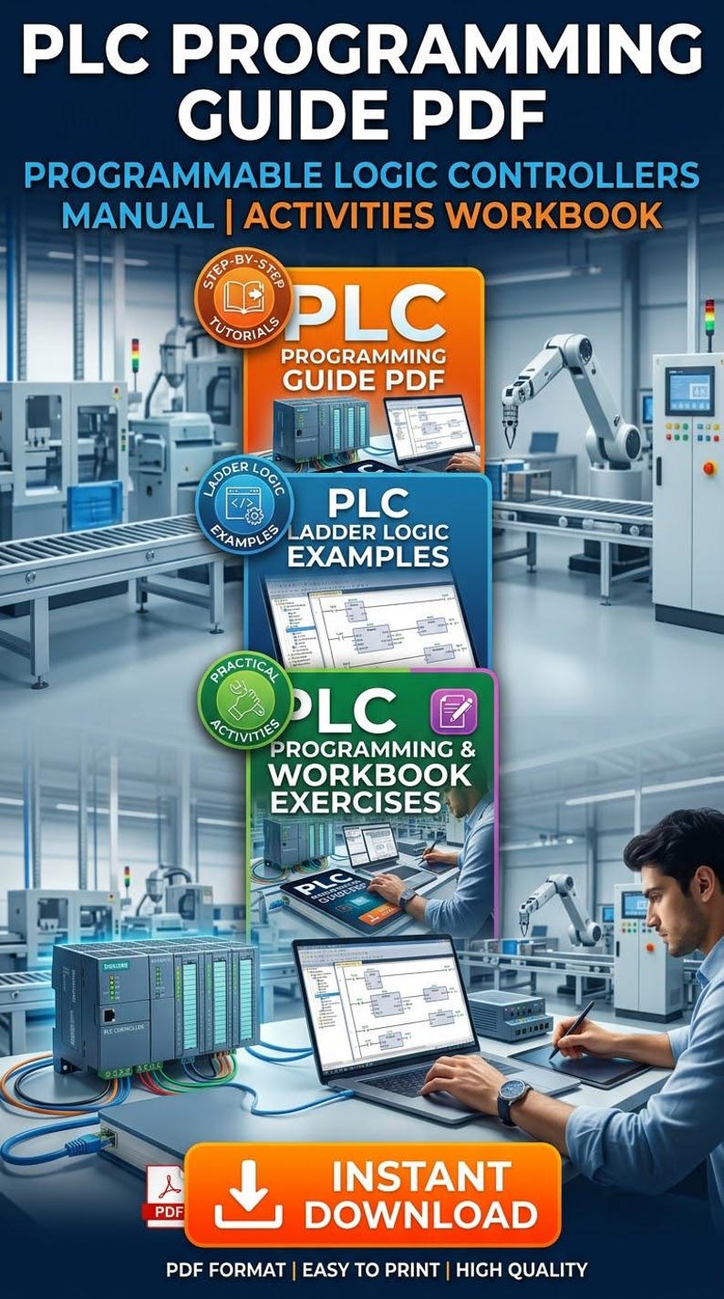 PLC Programming Guide PDF Programmable Logic Controllers Manual Activities Workbook Instant Download