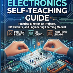 Electronics Self Teaching Guide PDF, DIY Circuit Projects eBook, Beginner Study Notes, Instant Download