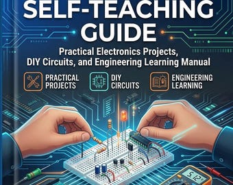Handleiding voor zelfstudie elektronica (PDF), doe-het-zelf circuitprojecten (e-book), studiemateriaal voor beginners, direct te downloaden