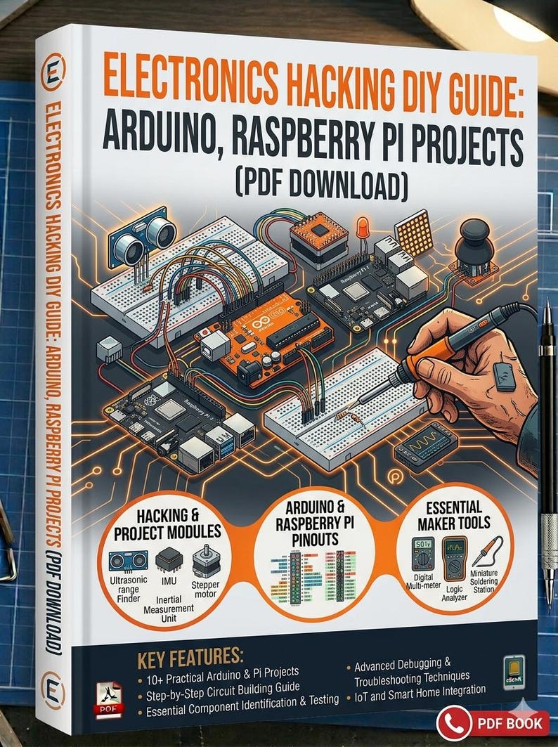 Electronics Hacking DIY Guide: Arduino, Raspberry Pi Projects (PDF ...