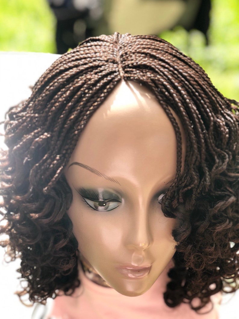 Braided curly wig. Customize your wig. Chose your color.The | Etsy