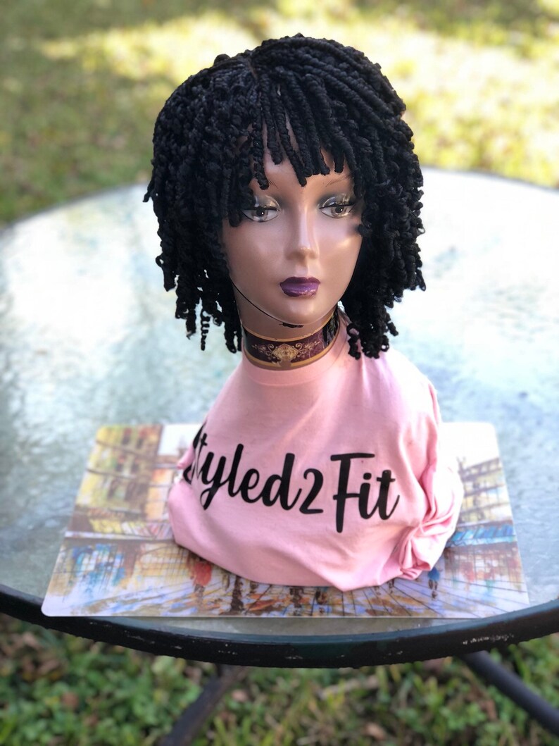 Braided Wig.short Spiral Wig..made to Order. Delivered to You Etsy
