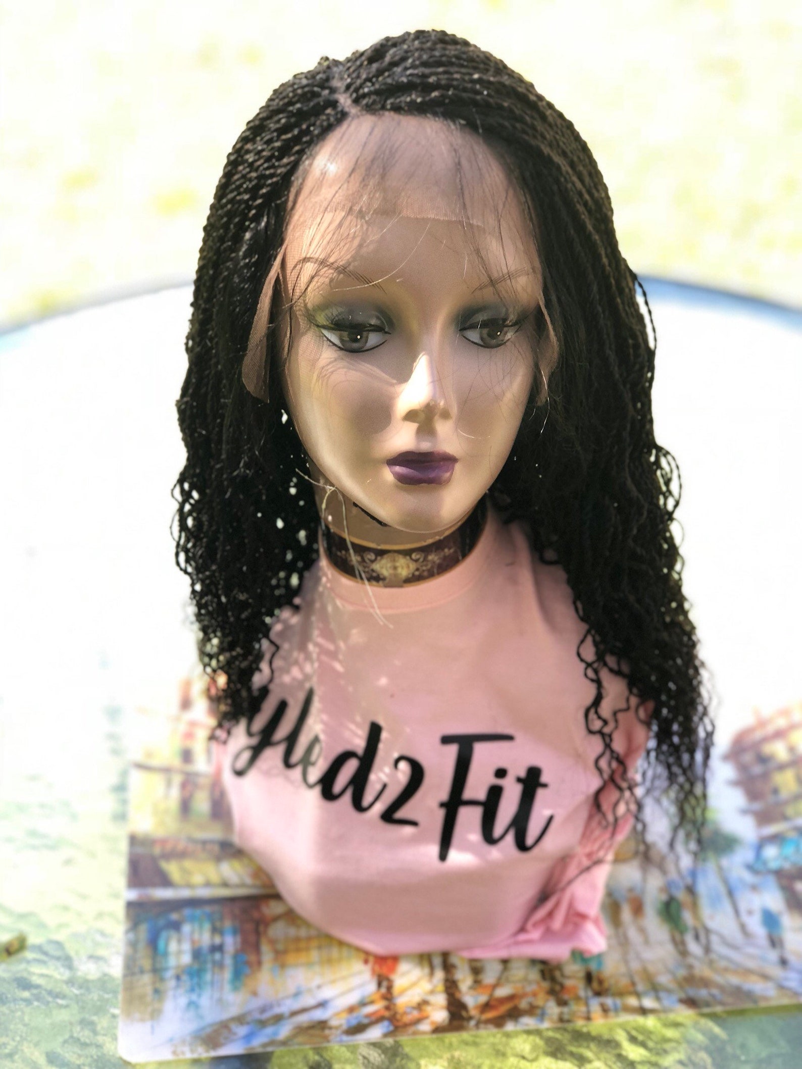 Braided Wig.lace Wig Baby Hair/ Curly /made to Order. Chose Etsy