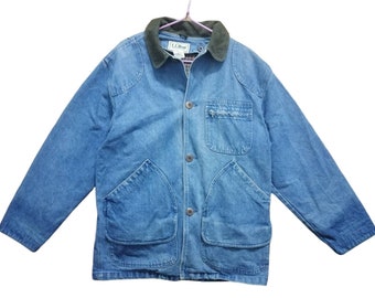 Ll Bean Denim Jacket - Etsy