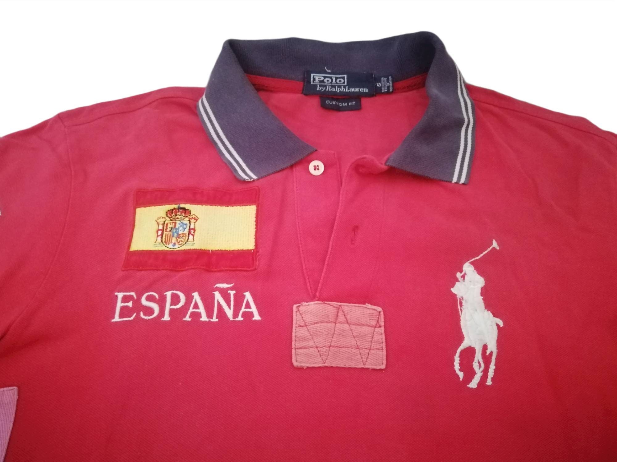 RARE Polo by Ralph Lauren Spain Espana Flag Big Pony Rugby Etsy