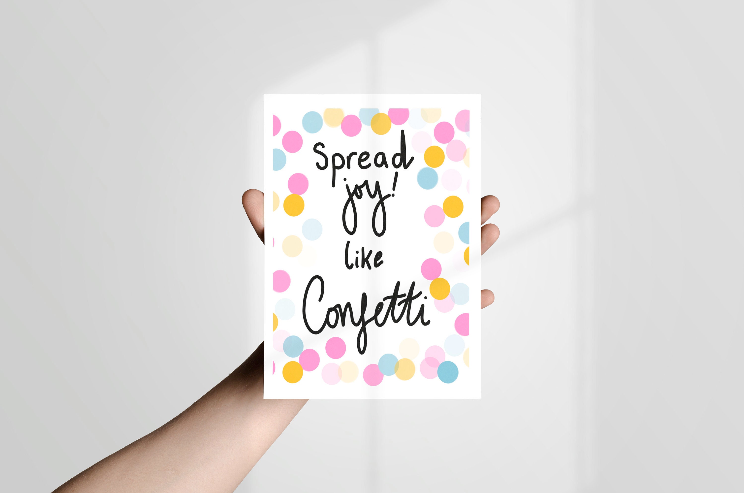 Spread Joy Like Confetti A5 Print Art Wall Art Desk Art Etsy