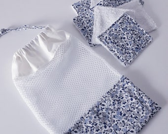 Washable wipes + storage net and/or washing