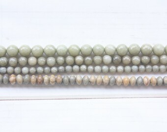 Camo Olive Gemstone Beads