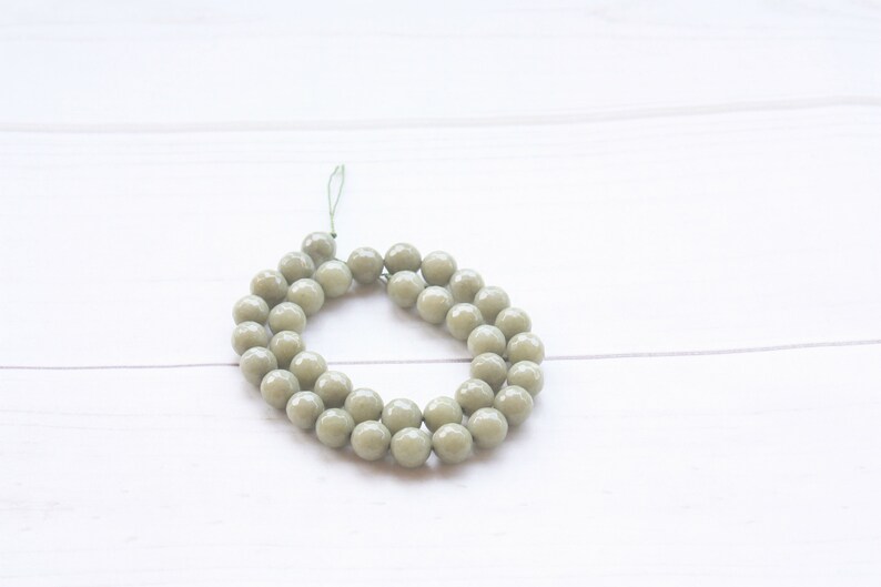 Camo Olive Gemstone Beads