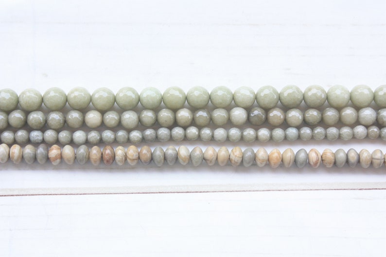 Camo Olive Gemstone Beads