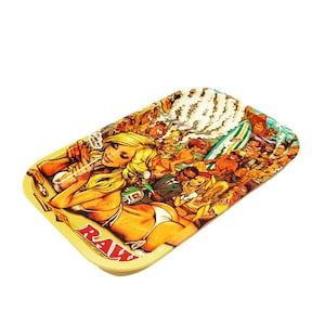 RAW RJB Summer Beach Metal Rolling Tray Mini Size