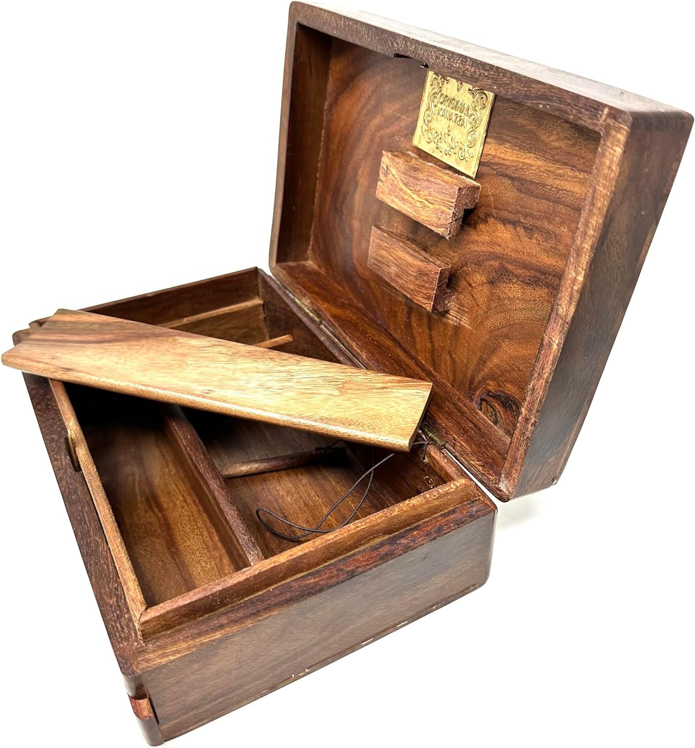 日本未入荷 kavakava box Kavatza Stone Flower Handmade Wooden Box With Secret Lock - Etsy
