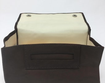 wilsons of sharrow tobacco pouch Wilsons of Sharrow - Dark Brown Leather Tobacco Pouch