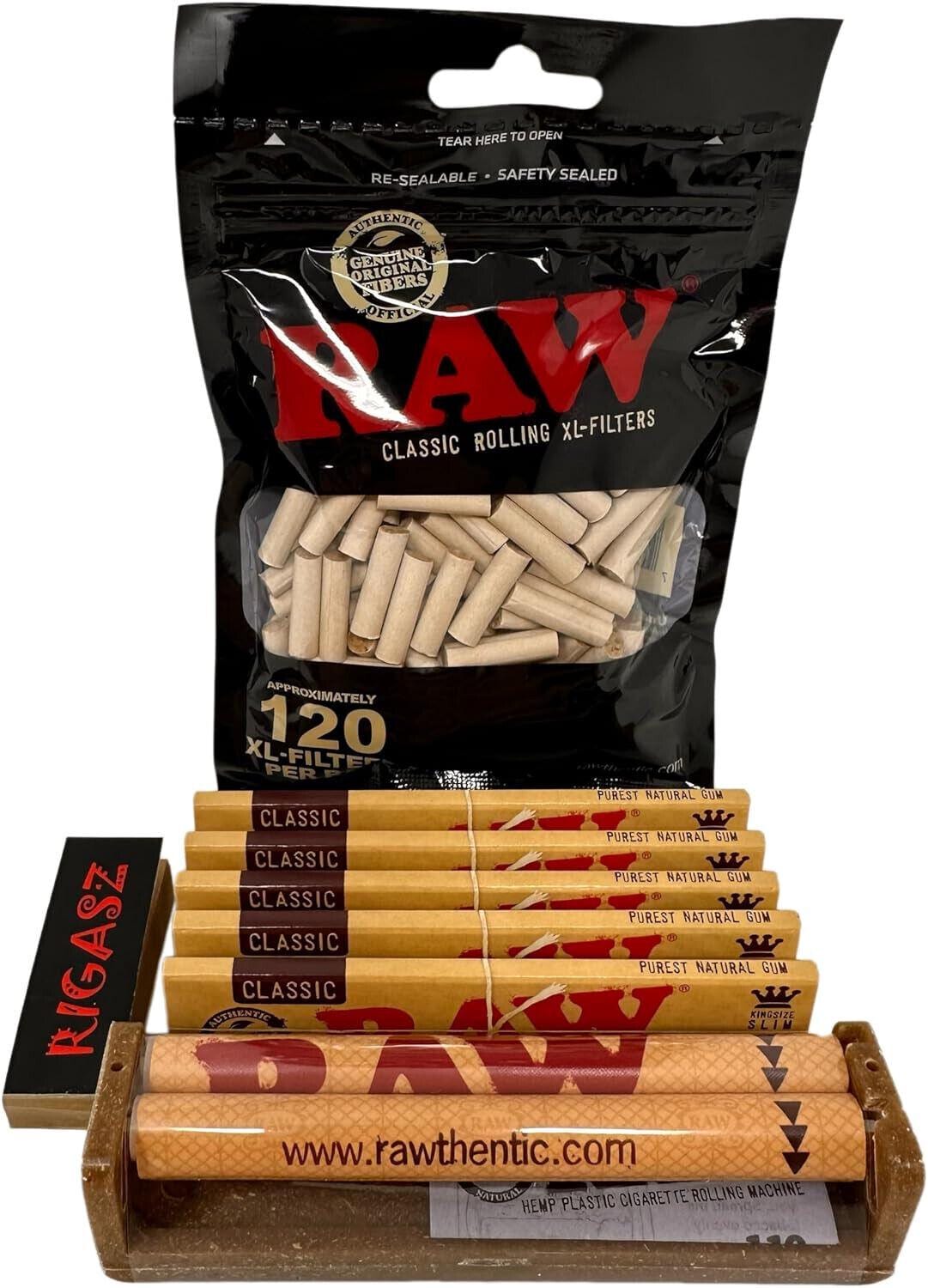 Rolling Machine 5 Packs King size Slim Papers and XL Filters Set