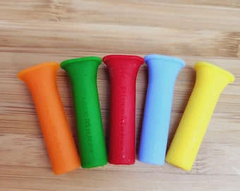 Reusable Silicone Cigarette Filter Tips Flat Head Mouthpiece 5 colours