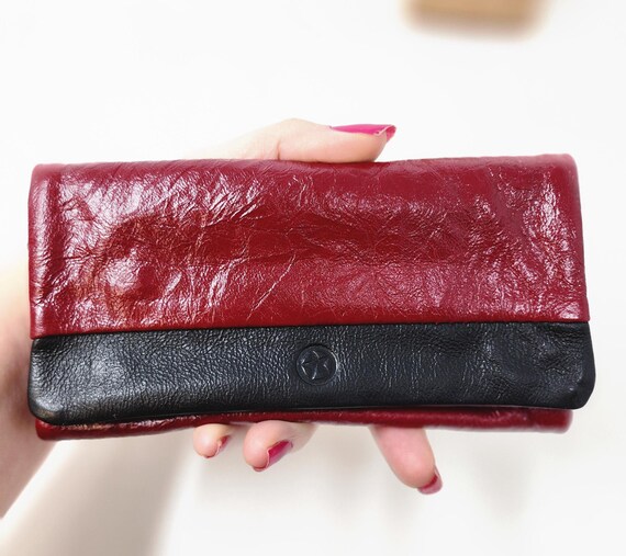Hanmade Rolling Tobacco Pouch Made From Leftover Leather Pieces Christmas  RED Leather Bag