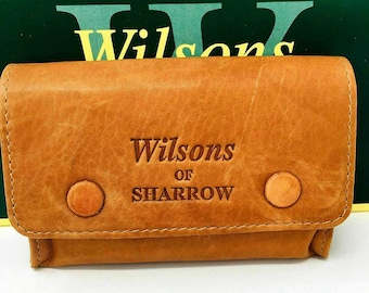 Unisex tobacco pouch Genuine Leather Tobacco bag (Ant. Tan)