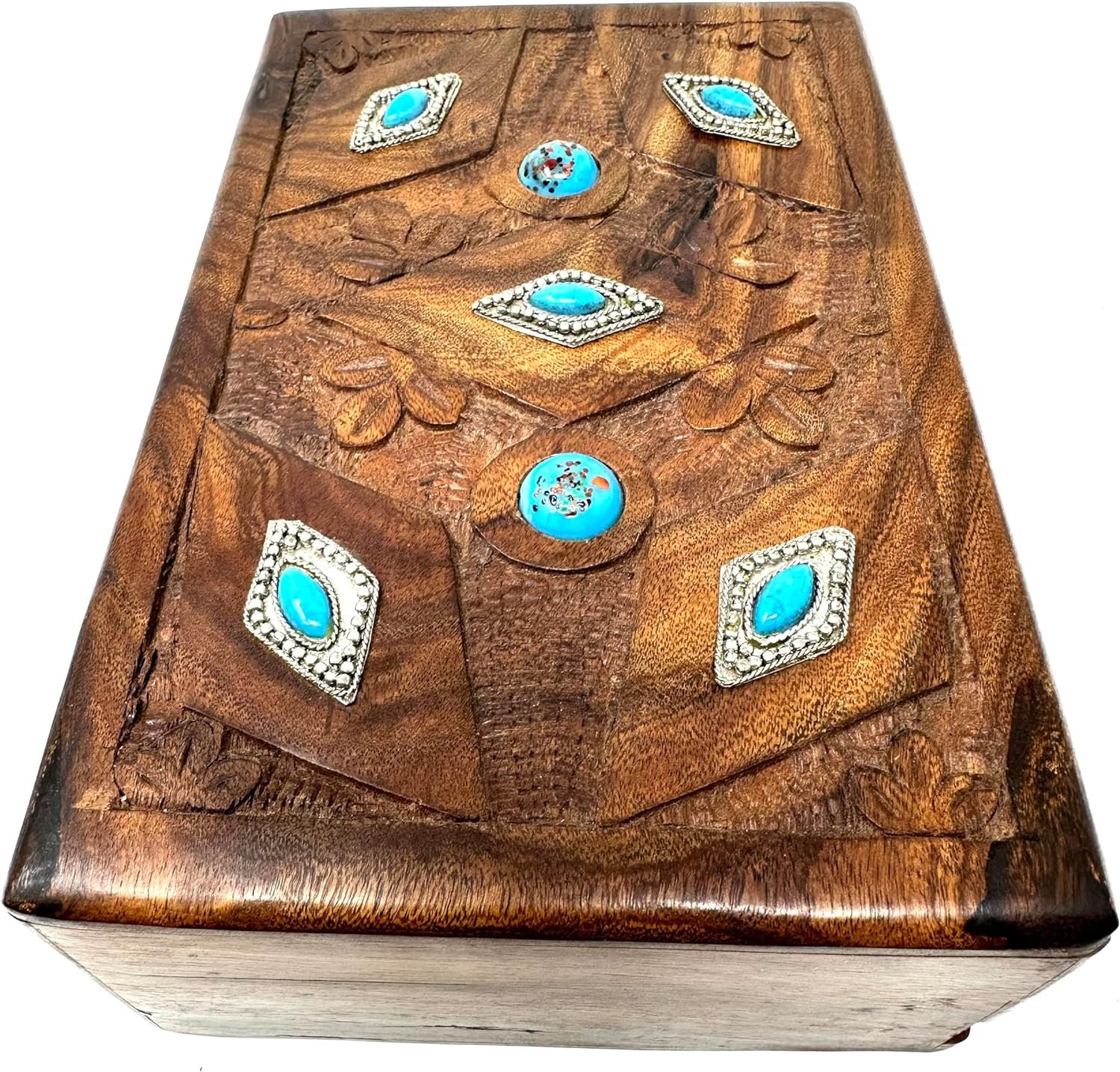 Kavatza Stone Flower Handmade Wooden Box With Secret Lock - Etsy
