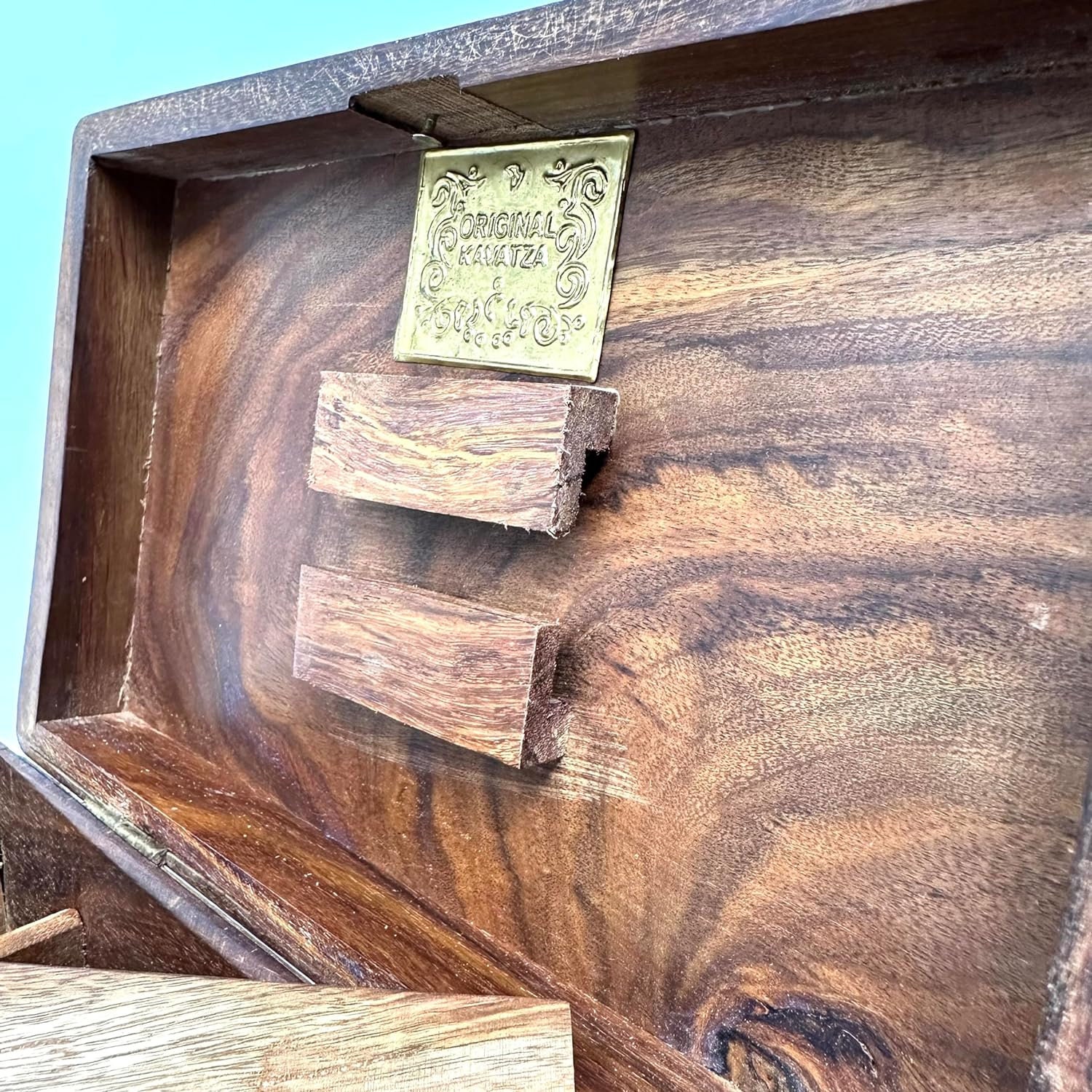 Kavatza Stone Flower Handmade Wooden Box With Secret Lock - Etsy
