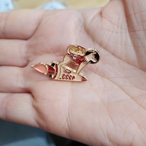 Laika USSR Dog | Enamel Pin Badge Soviet Collectors Pin Badge | Lapel Pin | Communism Pin Badge