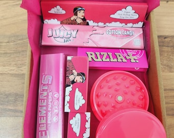 Mini Box PINK,BLUE , GREEN Papers and Tips Set