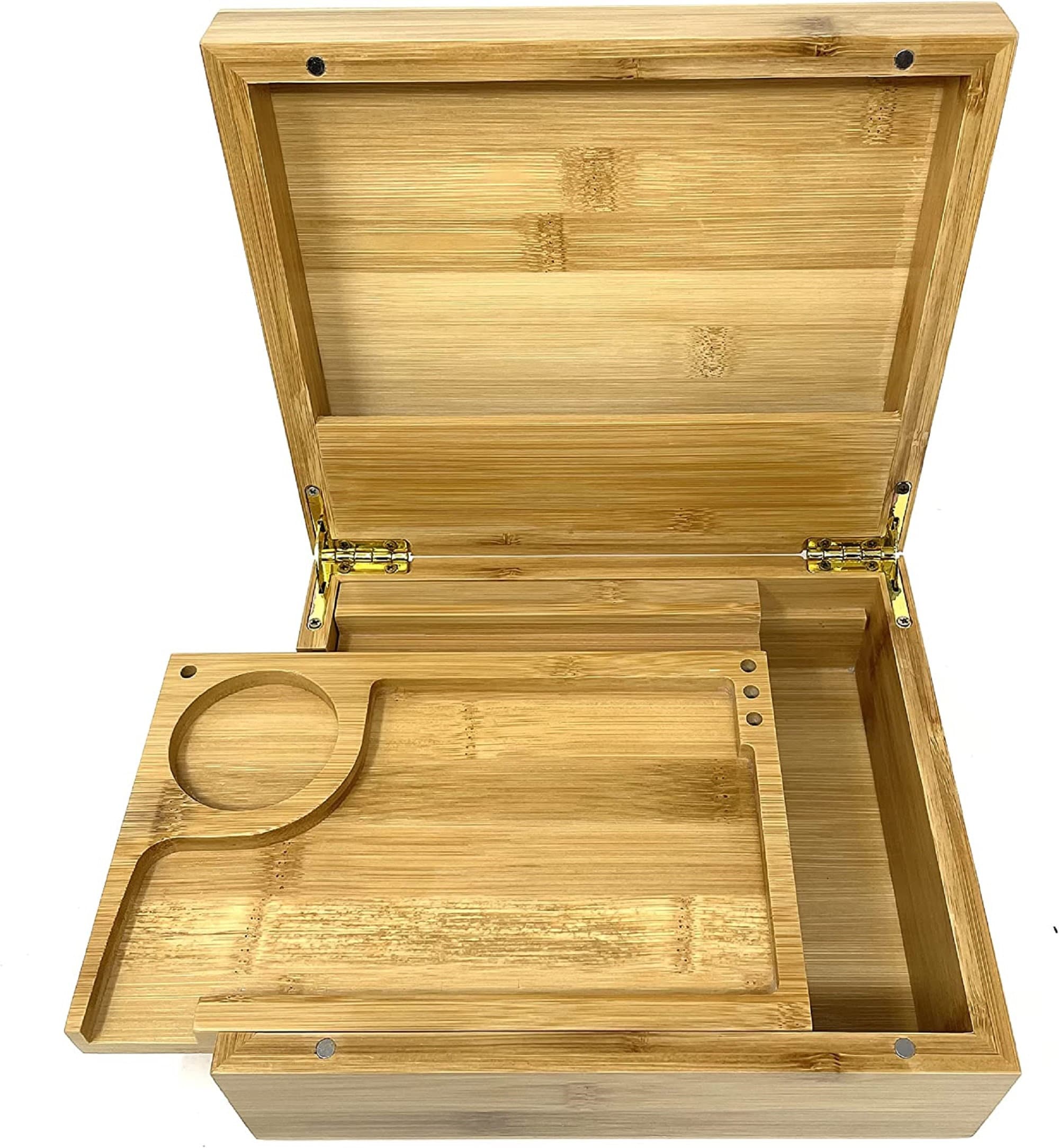 Bamboo Storage Rolling Box Large Bamboo Box Home Decoration 