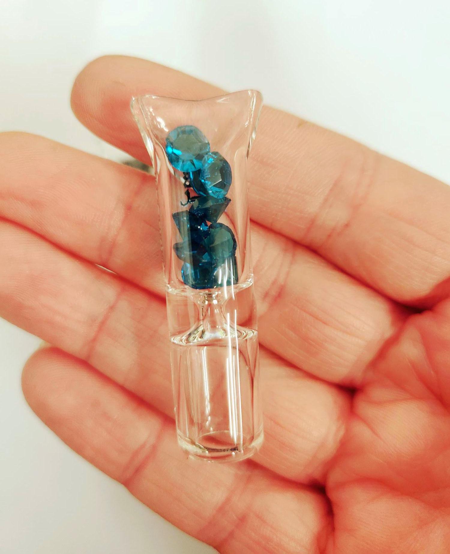 Embout De Filtre En Verre 8 Mm Turquoise Fait Main - Filtre Pipe Borosilicate Allemand