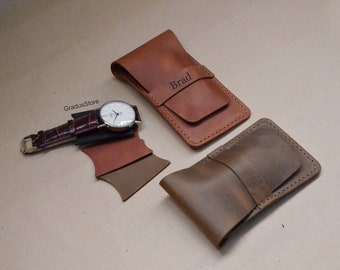 travel girl watch case Gift for him Handmade Oxblood Leather Watch Pouch leather watch pouch Wrist watch travel pouch travel watch pouch