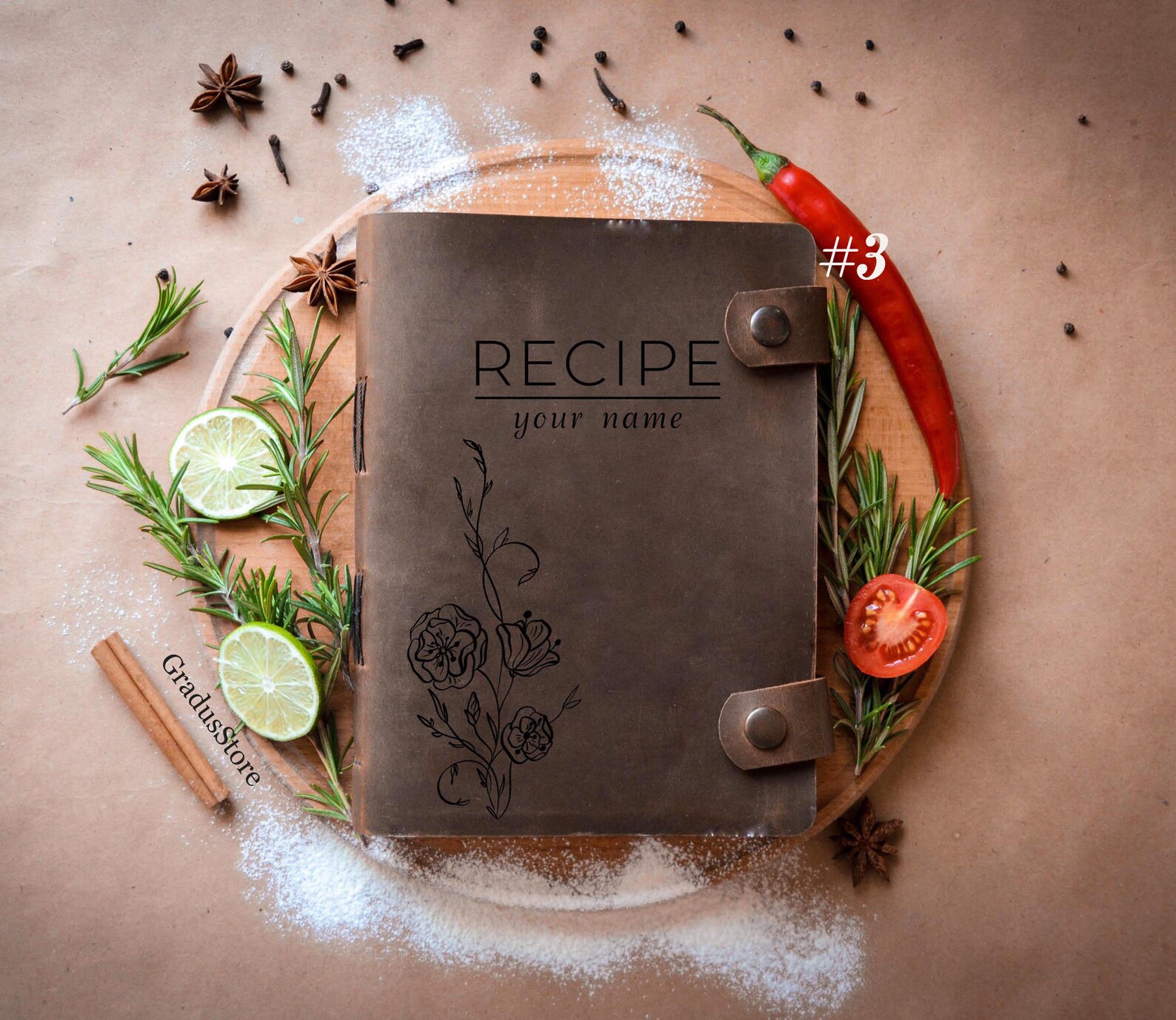 Personalized Leather Recipe book Family heirloom cookbook Etsy