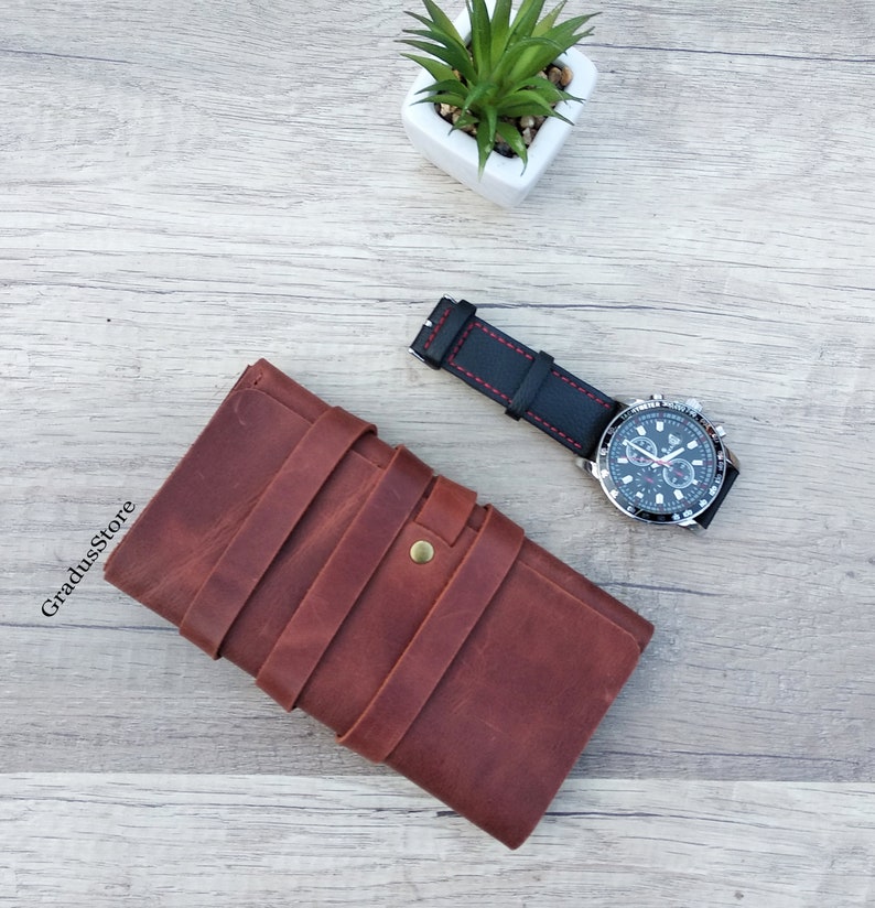 Leather Watch CaseTravel pouch for 3 watchChristmas Etsy