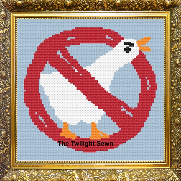 Untitled Goose Game cross stitch - No Geese Allowed! PATTERN pdf download