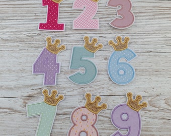 Application Birthday Numbers Patch Iron-On Patch