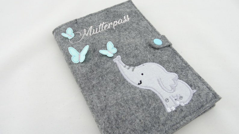 Mother's passport cover elephant image 1