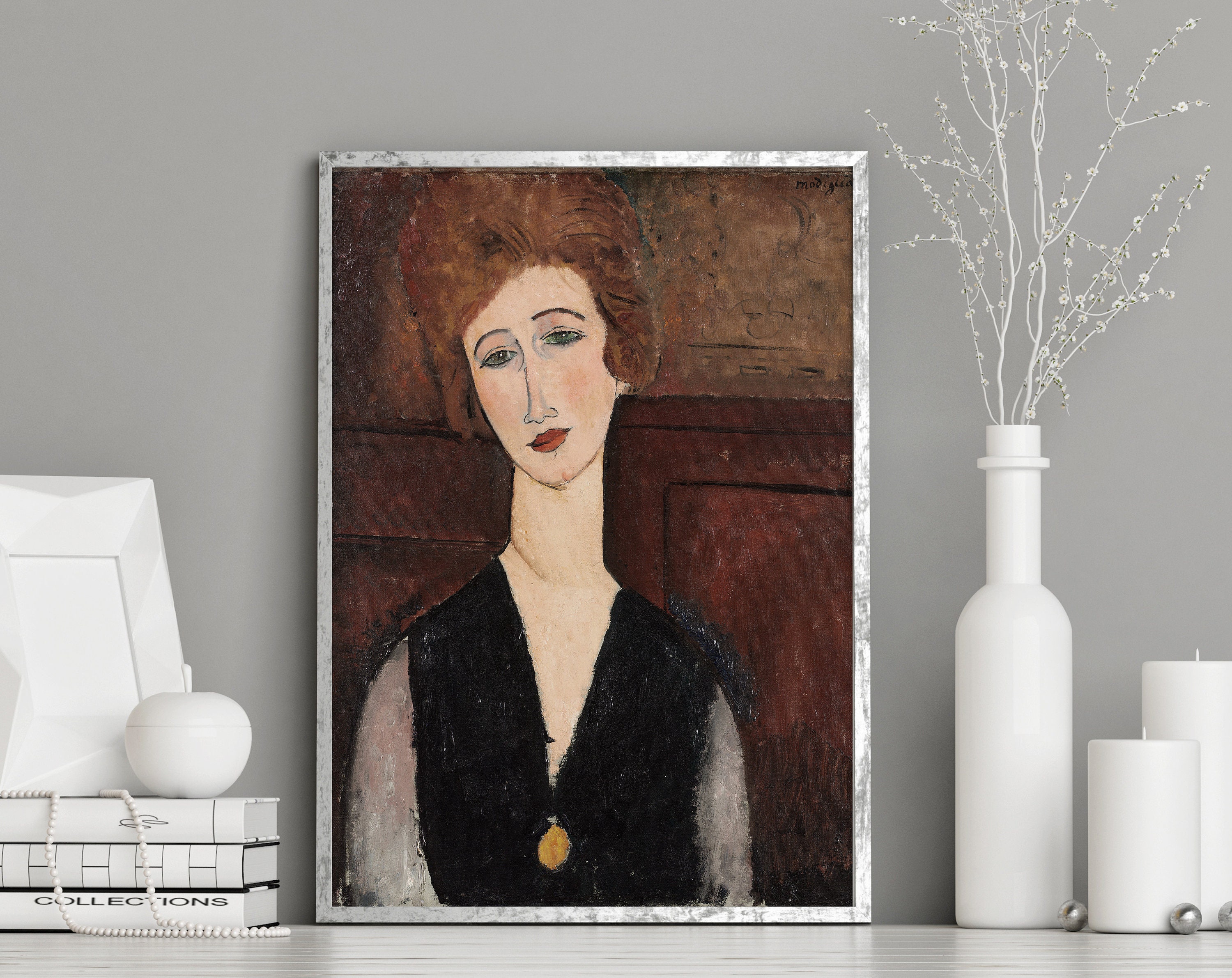 Portrait of a Woman Oil Painting Wall Art Vintage Digital Wall | Etsy