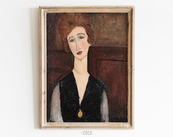 Portrait of a woman Oil Painting Wall Art vintage digital wall art woman portrait oil painting portrait vintage portrait old fine art print