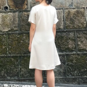 Scout Silk Dress in Pearl, womenswear, minimalist fashion, occasion wear image 3