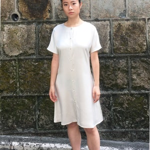 Scout Silk Dress in Pearl, womenswear, minimalist fashion, occasion wear image 2