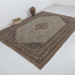 Vintage Wool Rug 8x11 | Distressed Persian Style Anatolian Area Rug image 4