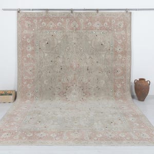 8x11 Antique Rug | Persian Style Design | Handmade Turkish Carpet