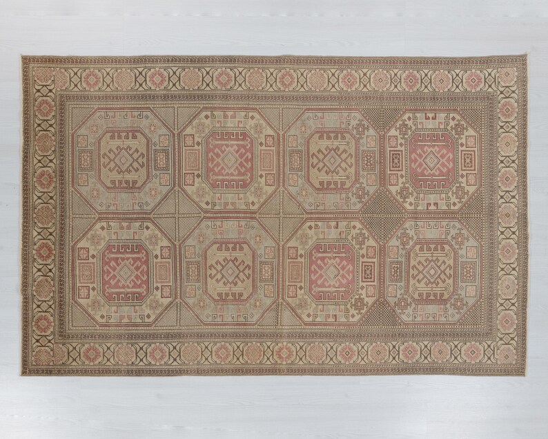5x7 Vintage Turkish Antique Rug | Traditional Anatolian Rug | Unique ...